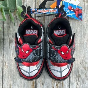 Baby Boys Spider-Man Athletic Light-up Sneaker Shoes Size 6